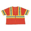 1293-OZ Mesh Class 3 Orange Reflective Safety Vest